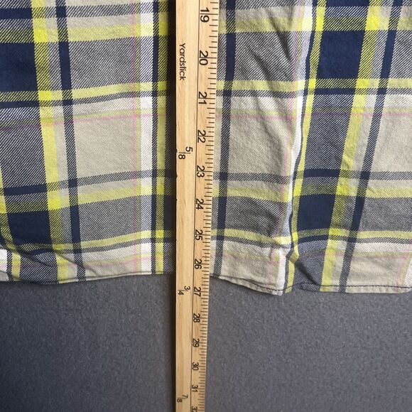 EDDIE BAUER Women's Long Sleeve Snap Front Plaid Flannel Shirt Size Large - Picture 7 of 8
